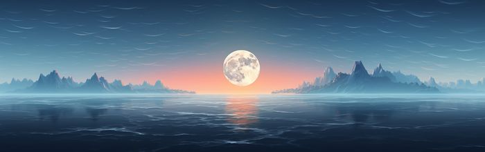 moon over ocean 10